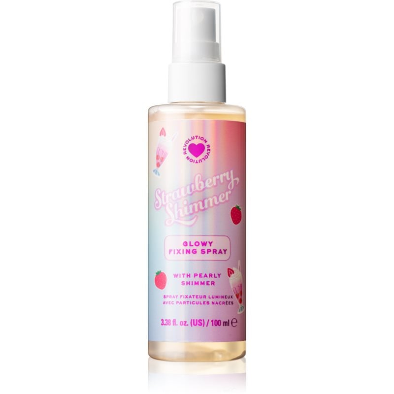 I Heart Revolution Milkshake Strawberry Shimmer озаряващ фиксиращ спрей
