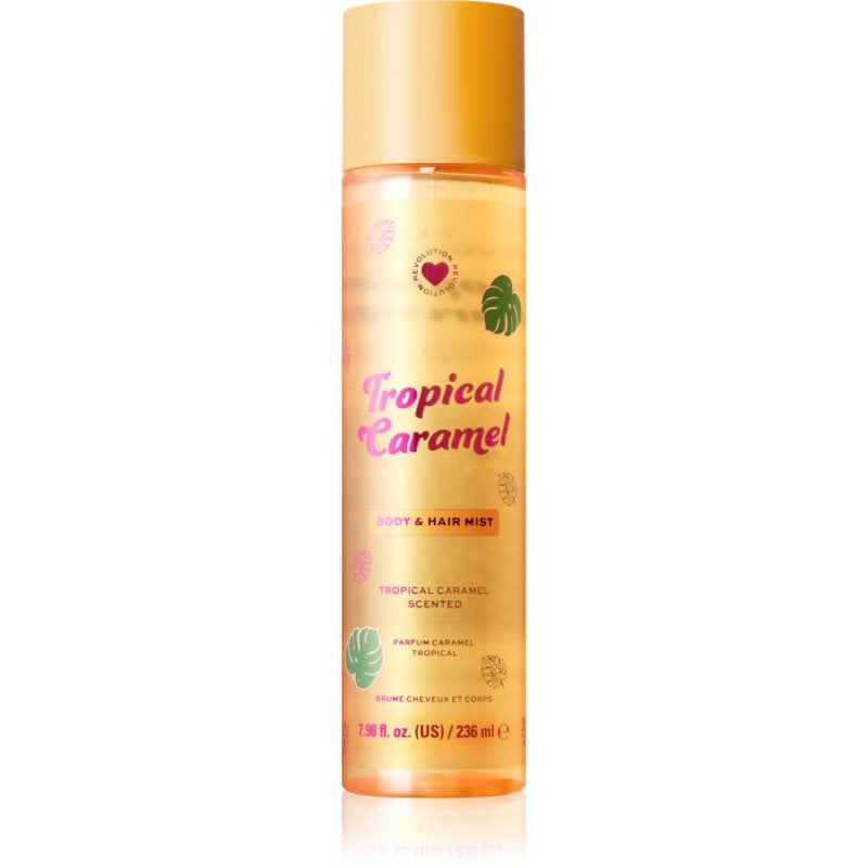 I Heart Revolution Tropical Caramel Body an Hair Mist Парфюмирана мъгла за тяло и коса за жени