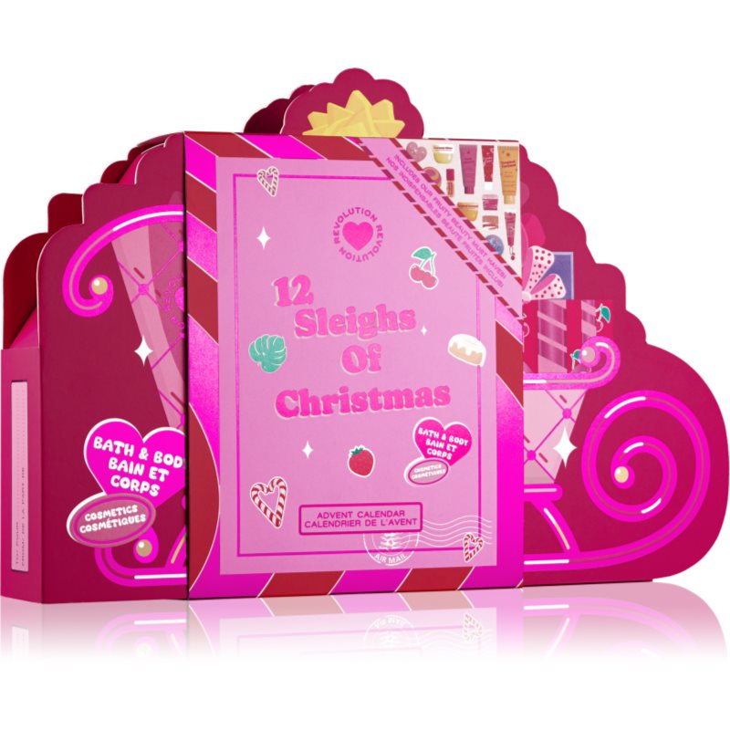 I Heart Revolution I Heart Revolution Advent Calendar 12 Sleighs of Christmas коледен календар за тяло и лице - Унисекс парфюм - Сравни цени от 1 магазин с безплатна доставка