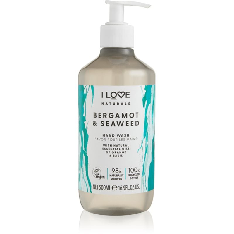 I Love Naturals Bergamot & Seaweed течен сапун за ръце