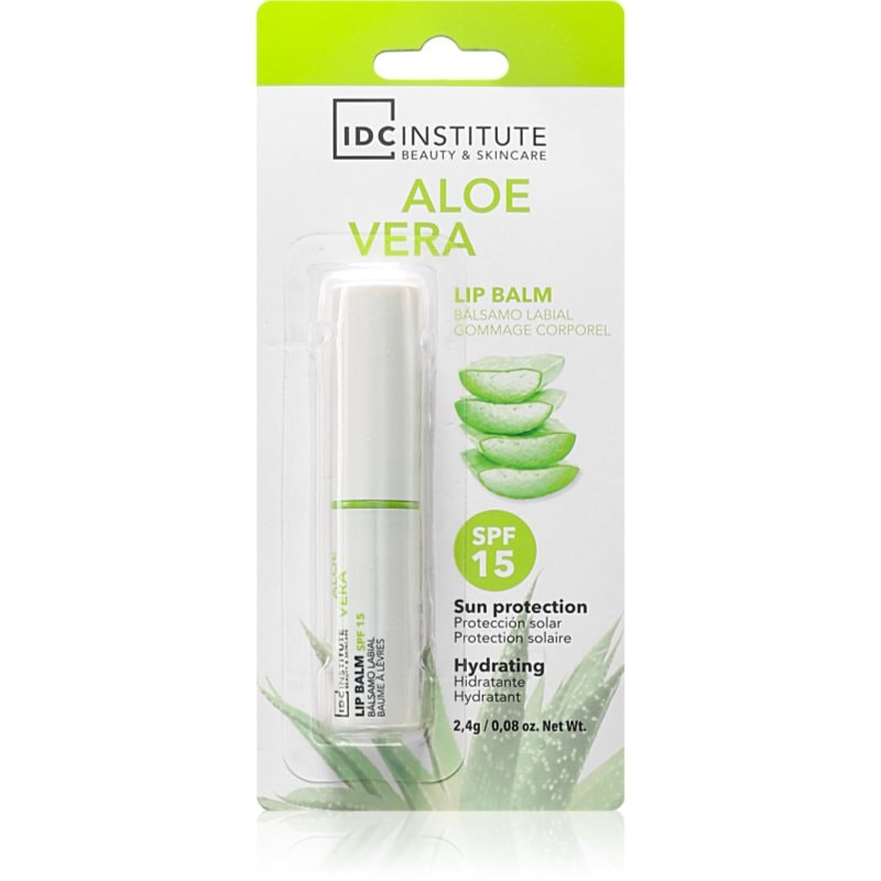 IDC Institute Aloe Vera балсам за устни SPF 15 - Грижа за лице - Сравни цени от 1 магазин с безплатна доставка