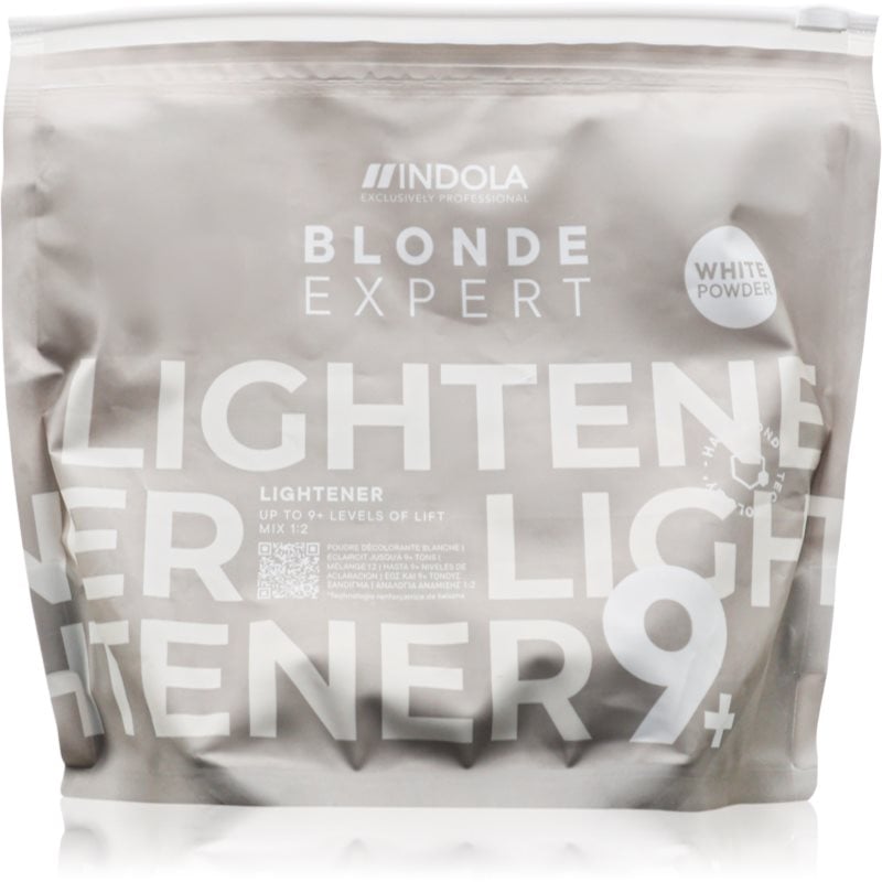 Indola Blond Expert Lightener 9+ изсветляваща пудра за боядисана коса и коса с кичури White