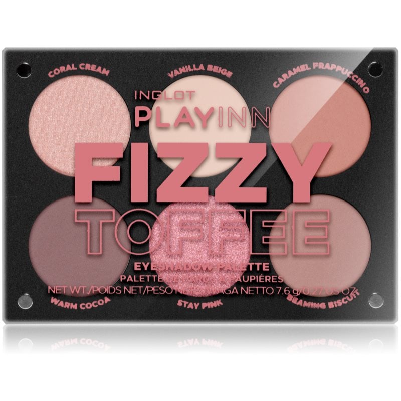 Inglot PlayInn Eyeshadow Palette палитра сенки за очи цвят Fizzy Toffee 7.6 гр.