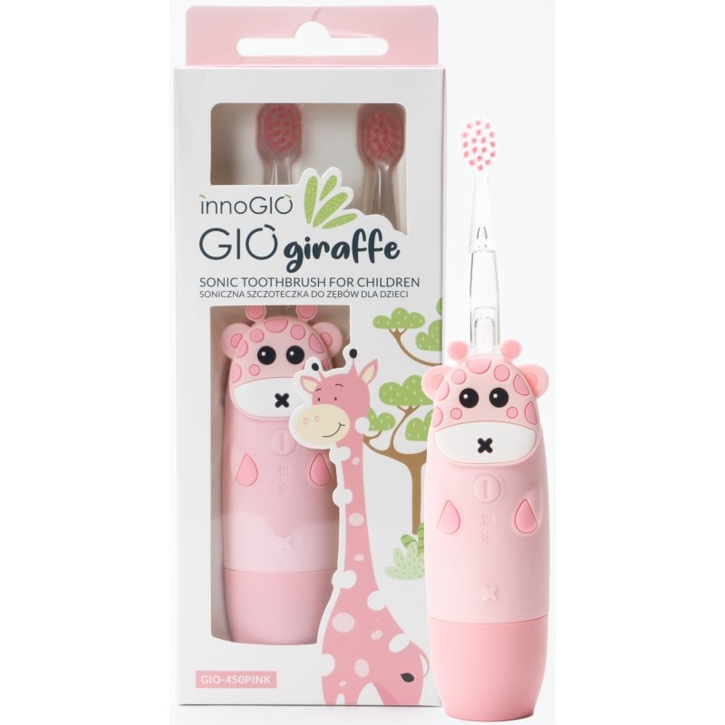 innoGIO GIOGiraffe Sonic Toothbrush четка за зъби за деца Pink - Грижа за зъбите - Сравни цени от 1 магазин с безплатна доставка