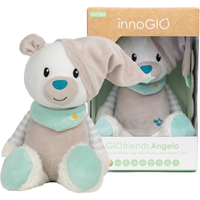 innoGIO GIOfriends Interactive Plush Toy играчка за заспиване с мелодия Angelo - За деца - Сравни цени от 1 магазин с безплатна доставка