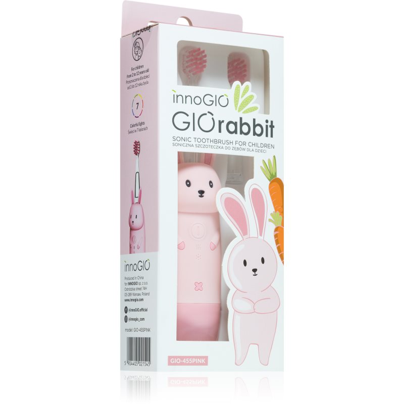 innoGIO innoGIO GIORabbit Sonic Toothbrush четка за зъби за деца Pink - Унисекс парфюм 1мл - Сравни цени от 1 магазин с безплатна доставка