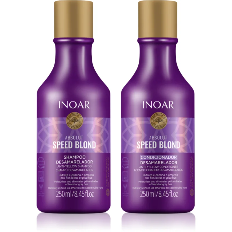 INOAR Absolut Speed Blond комплект за руса коса 2x - Комплект - Сравни цени от 1 магазин с безплатна доставка