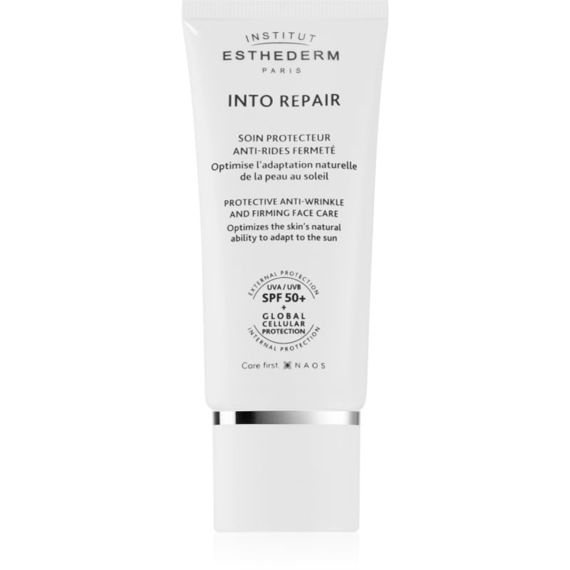 Institut Esthederm Into Repair Protective And Anti-Wrinkle Creme SPF 50+ защитен крем за чувствителна към слънце кожа на лцието SPF 50+