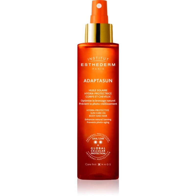 Institut Esthederm Adaptasun Sun Care Oil слънцезащитно олио за тяло и коса със средна UV защита