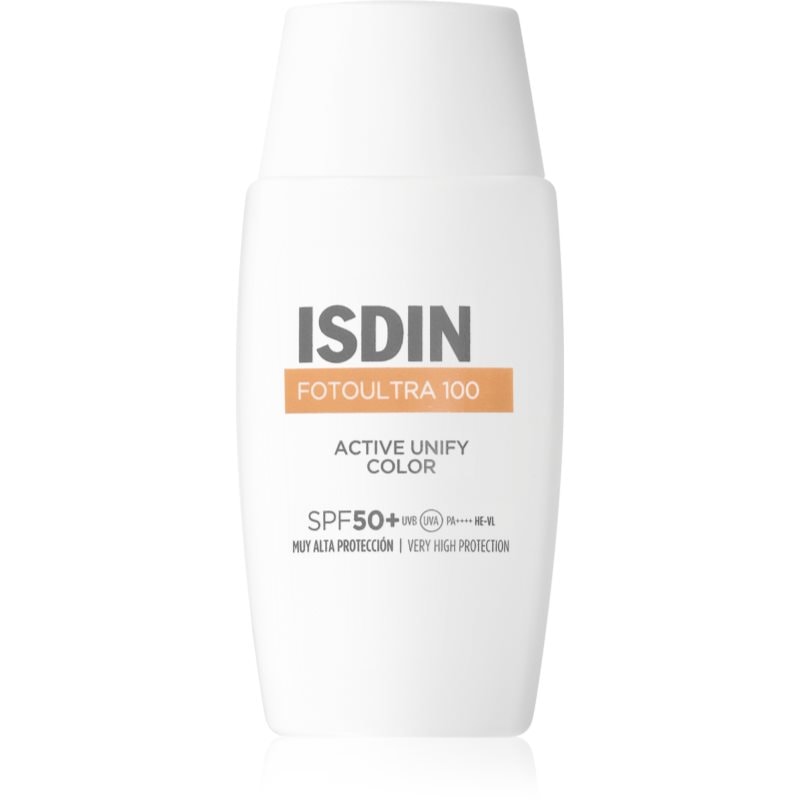 ISDIN ISDIN FotoUltra 100 Active Unify Color Depigmentant SPF50+ защитна тонирана течност за лице - Унисекс парфюм 50мл - Сравни цени от 1 магазин с безплатна доставка