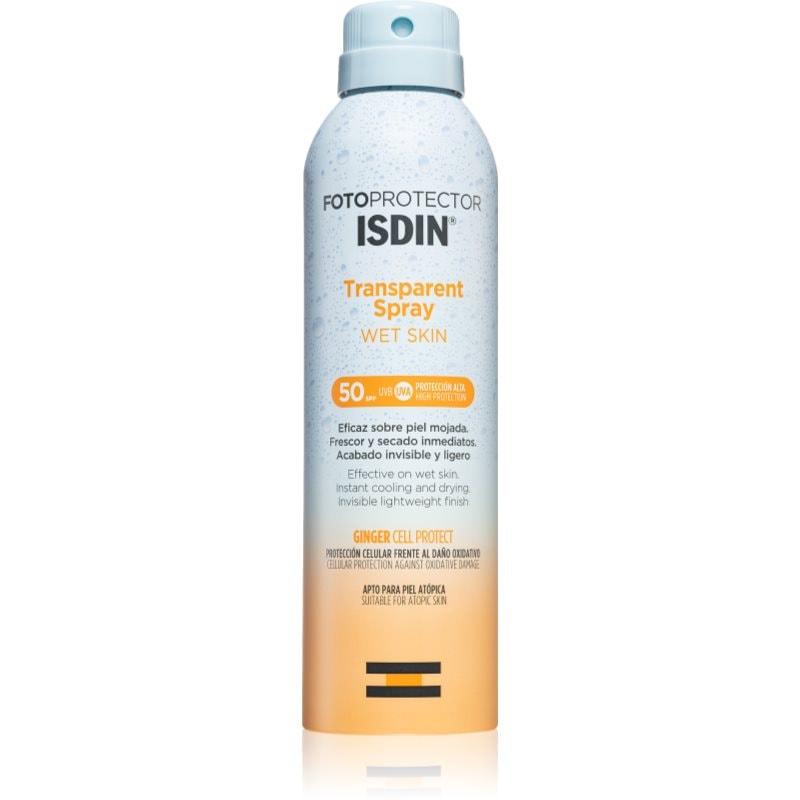 ISDIN ISDIN Transparent Spray Wet Skin слънцезащитен спрей SPF 50 - Унисекс парфюм 250мл - Сравни цени от 1 магазин с безплатна доставка