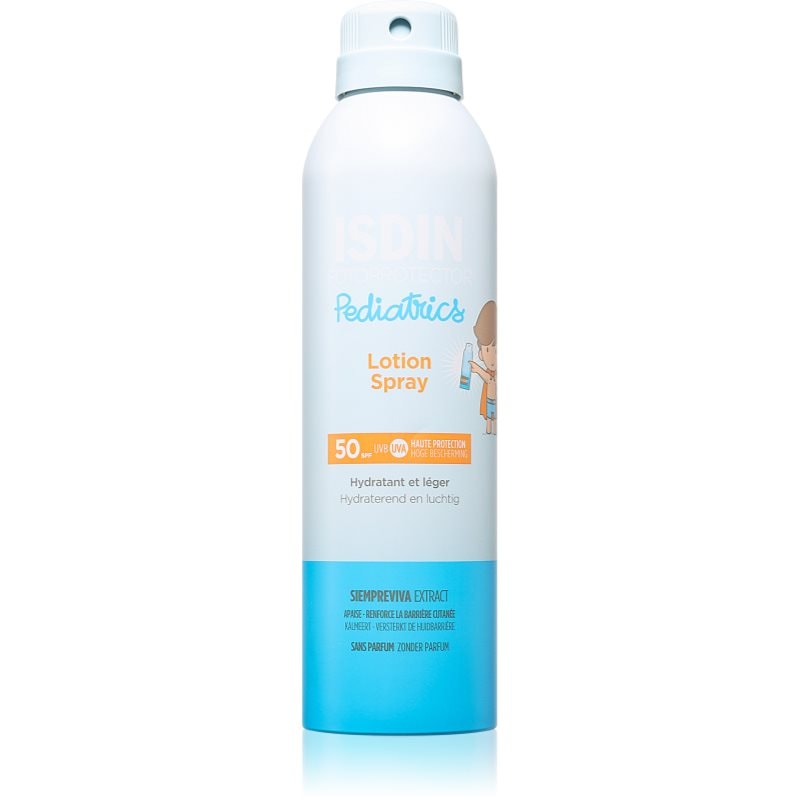 ISDIN Pediatrics Lotion Spray слънцезащитен крем в спрей за деца SPF 50 - Грижа за тяло - Сравни цени от 1 магазин с безплатна доставка