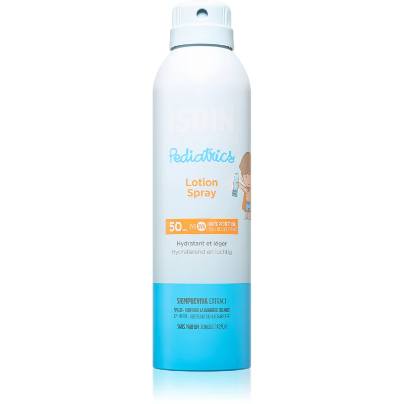 ISDIN Pediatrics Lotion Spray слънцезащитен крем в спрей за деца SPF 50 - Грижа за тяло - Сравни цени от 1 магазин с безплатна доставка
