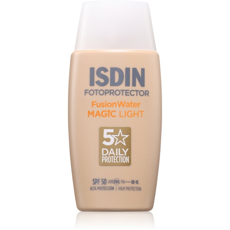 ISDIN Fotoprotector FusionWater Magic Light слънцезащитен флуид за лице SPF 50 - Грижа за тяло - Сравни цени от 1 магазин с безплатна доставка
