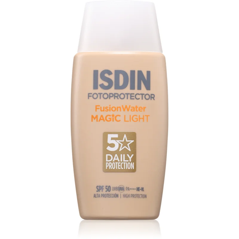 ISDIN Fotoprotector FusionWater Magic Light слънцезащитен флуид за лице SPF 50 - Грижа за тяло - Сравни цени от 1 магазин с безплатна доставка