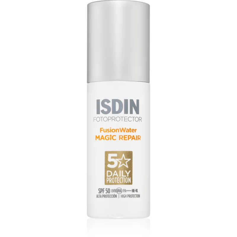 ISDIN Fotoprotector FusionWater Magic Repair защитен флуид против слънчеви лъчи SPF 50 - Грижа за лице - Сравни цени от 1 магазин с безплатна доставка