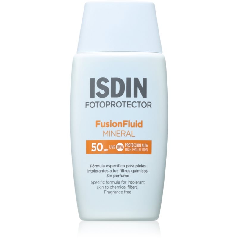 ISDIN Fotoprotector Fusion Fluid Mineral SPF 50 защитен флуид за чувствителна кожа на лицето SPF 50 - Грижа за тяло - Сравни цени от 1 магазин с безплатна доставка