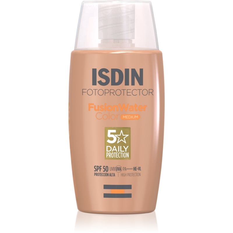 ISDIN Fotoprotector FusionWater защитна тонирана течност за лице SPF 50 - Грижа за тяло - Сравни цени от 1 магазин с безплатна доставка