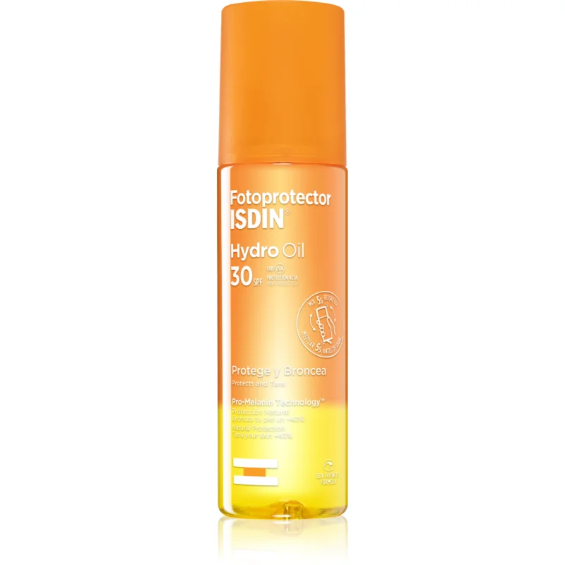 ISDIN Hydro Oil слънцезащитен спрей SPF 30 - Грижа за тяло - Сравни цени от 1 магазин с безплатна доставка