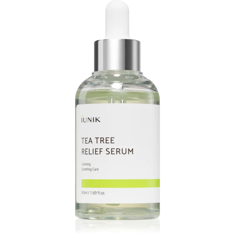 iUnik Tea Tree успокояващ серум за лице за чувствителна кожа склонна към акне