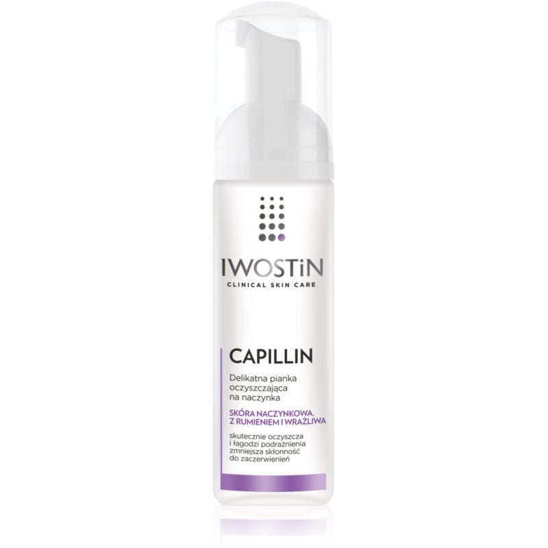 Iwostin Capillin почистваща и отстраняваща грима пяна за чувствителна кожа с разширени вени