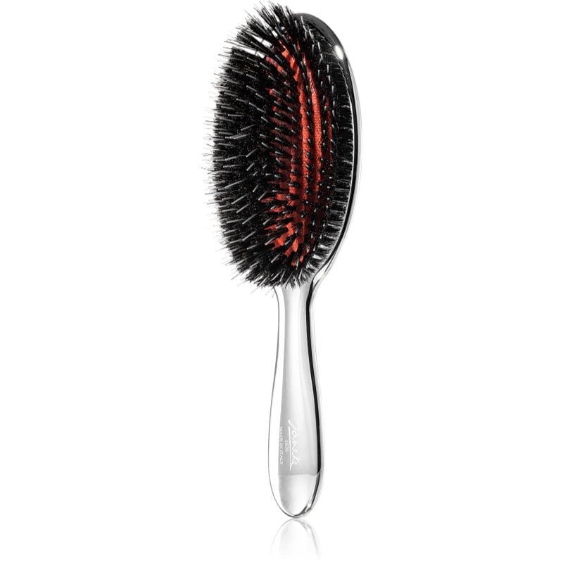 Janeke Chromium Line Air-Cushioned Brush with Bristles and Nylon Reinforcement овална четка за коса