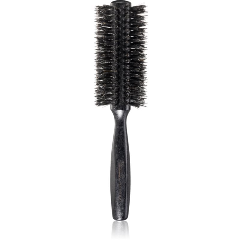 Janeke Black Line Tumbled Wood Hairbrush Ø 55mm кръгла четка за коса с влакна от найлон и глиган