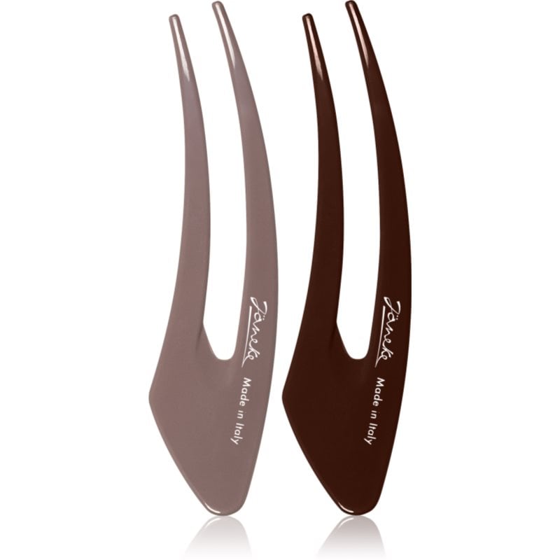 Janeke Hair Clip фиби за коса Brown