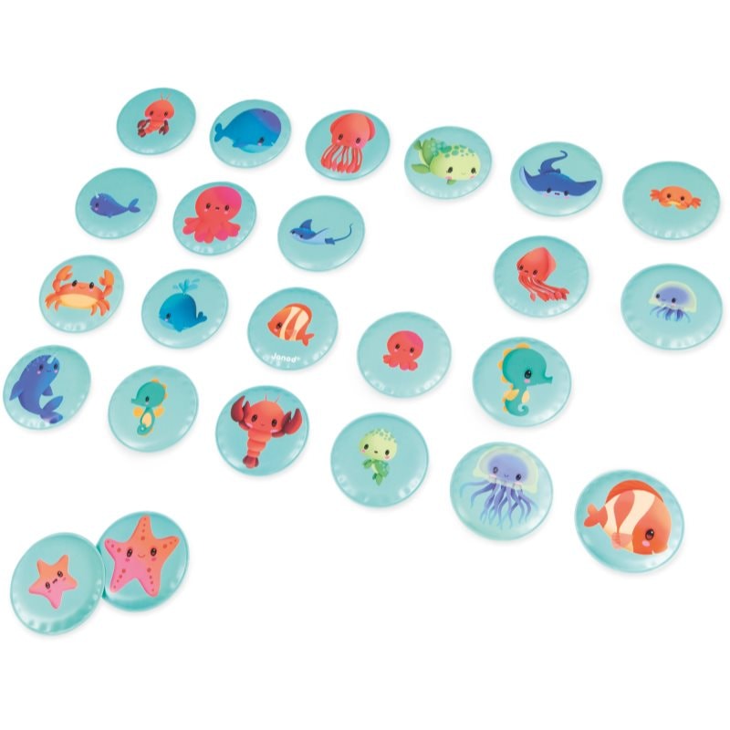Janod Bath Memory Съвпадение на картината за ваната Sea Animals 2 y+ - Грижа за тяло - Сравни цени от 1 магазин с безплатна доставка