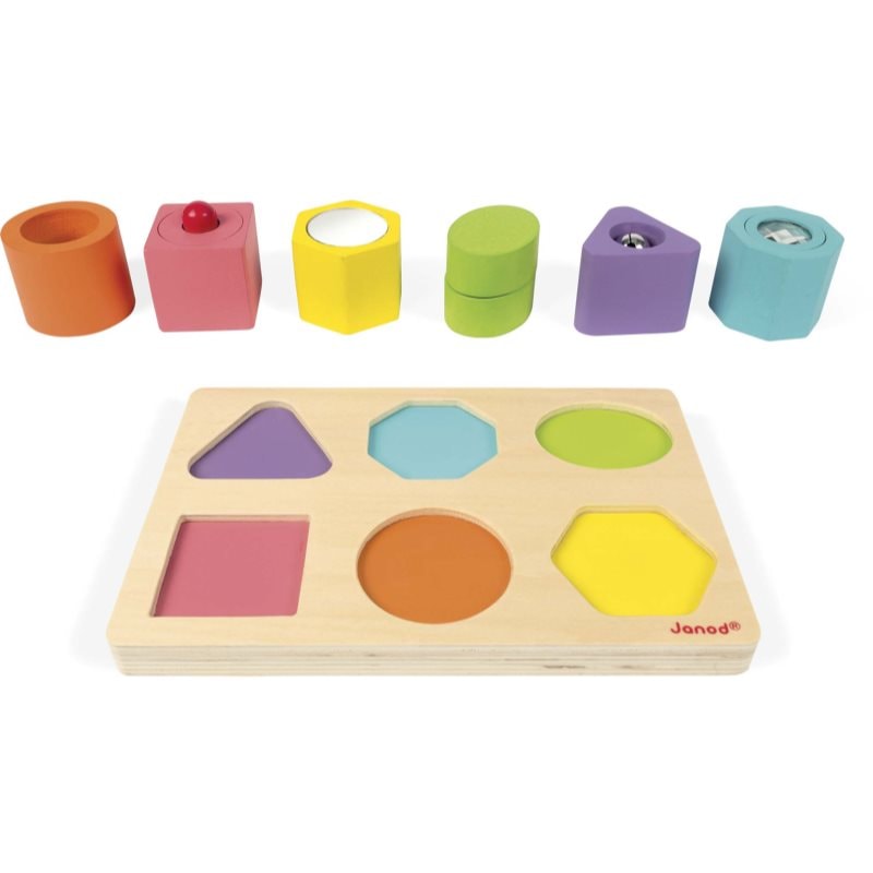 Janod Wood Shapes and Sound играчка сортер 12 m+ - За деца - Сравни цени от 1 магазин с безплатна доставка