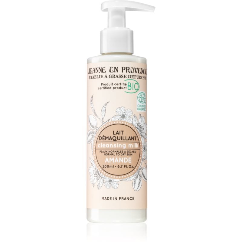 Jeanne en Provence BIO Almond почистващо мляко за тяло с БИО качество за жени