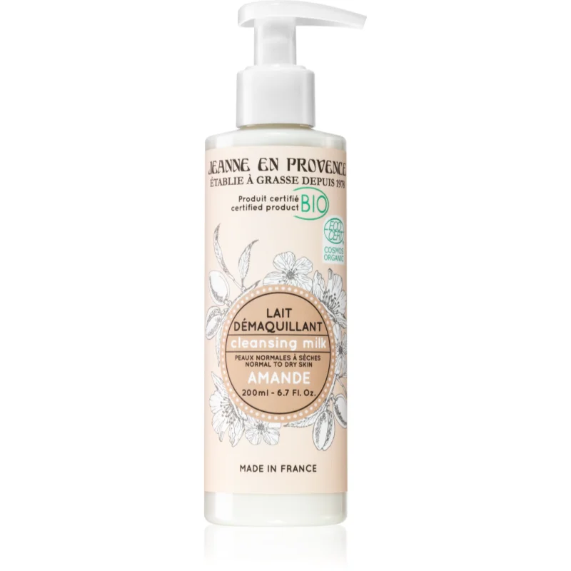 Jeanne en Provence BIO Almond почистващо мляко за тяло с БИО качество за жени