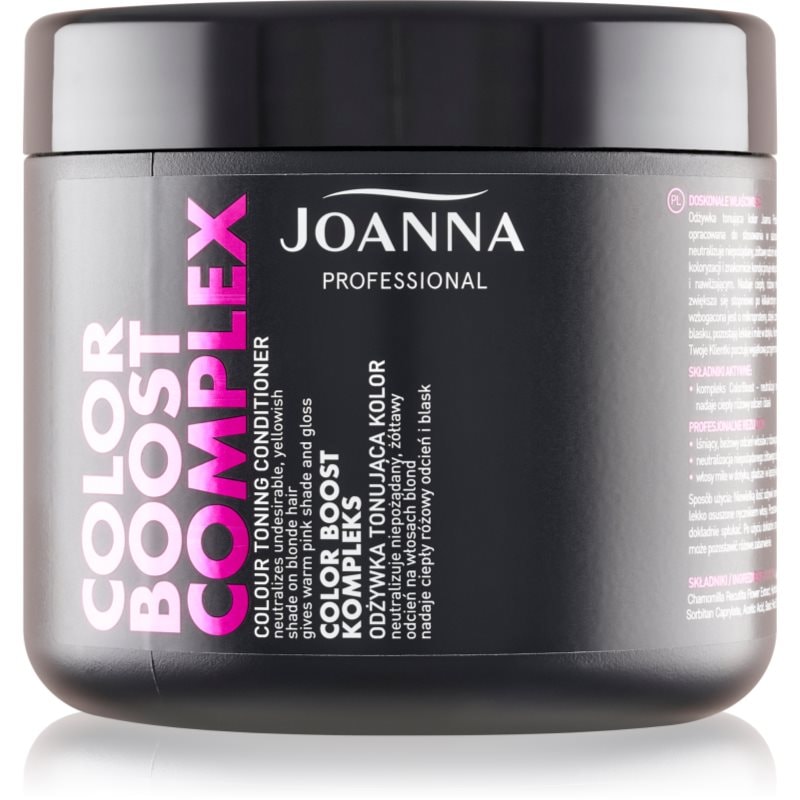 Joanna Joanna Color Boost Complex хидратиращ балсам, неутрализиращ жълтеникавите оттенъци - Унисекс парфюм 500мл - Сравни цени от 1 магазин с безплатна доставка
