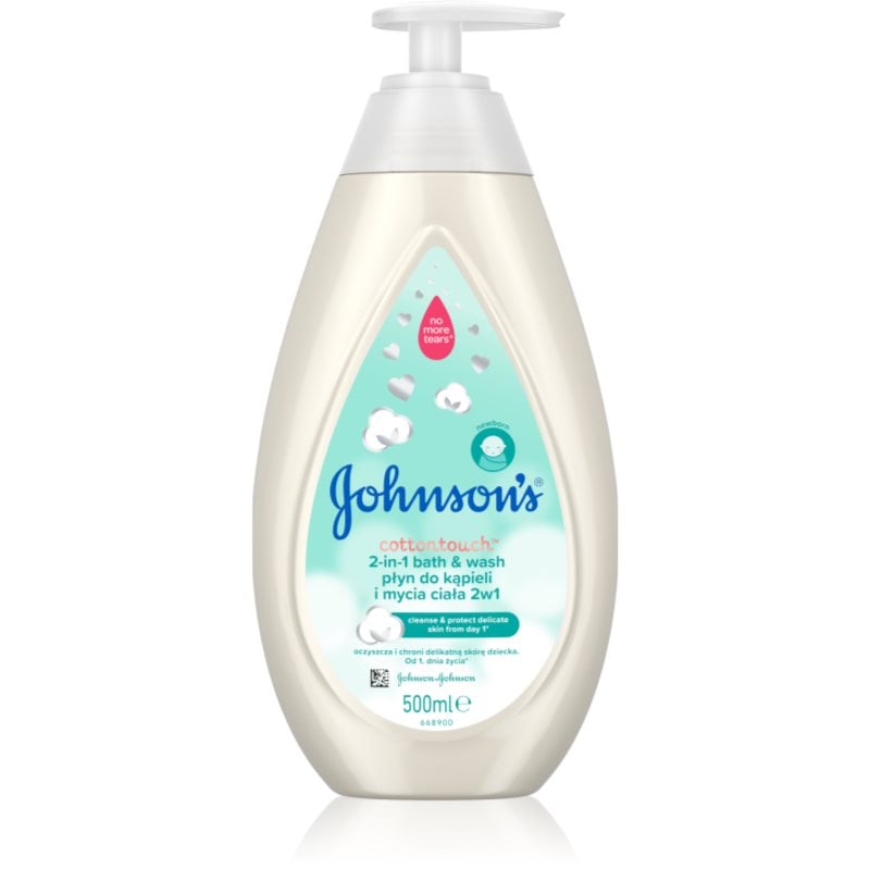 Johnson's® Cottontouch пяна за вана и миещ гел 2 в 1 за деца