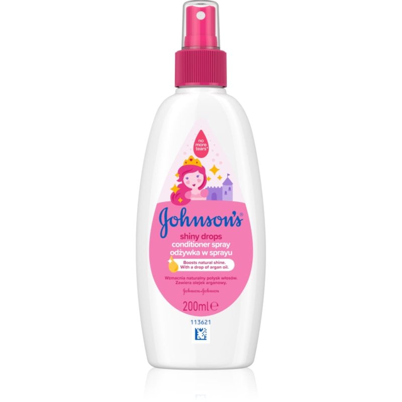 Johnson's® Shiny Drops балсам в спрей без отмиване с арганово масло от 18-месечна възраст