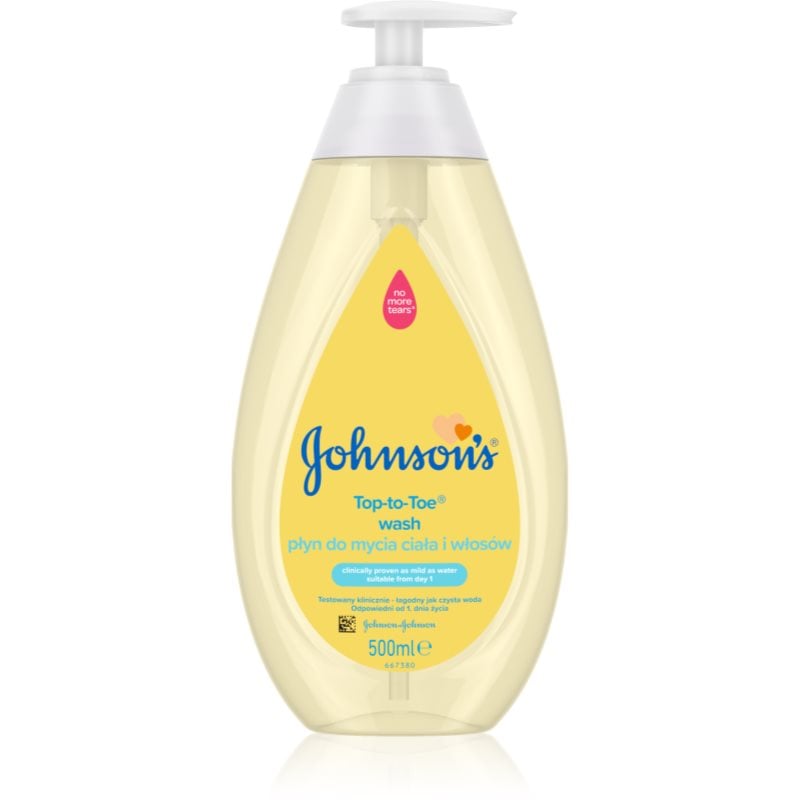 Johnson's® Top-to-Toe миещ гел за тяло и коса за деца от раждането им