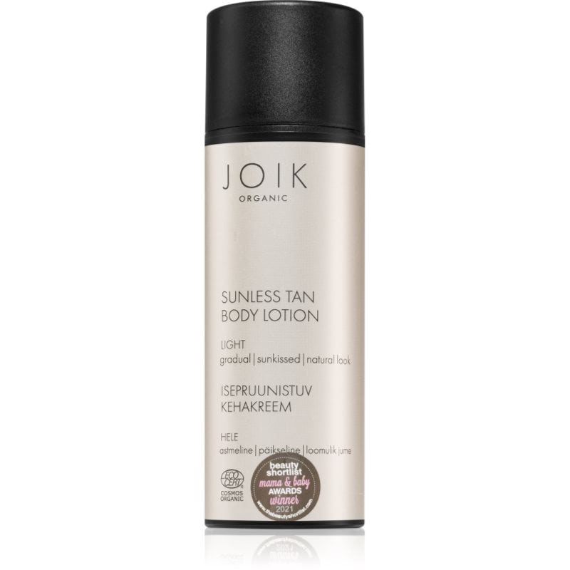 JOIK Organic Sunless Tan автобронзант мляко за тяло Light
