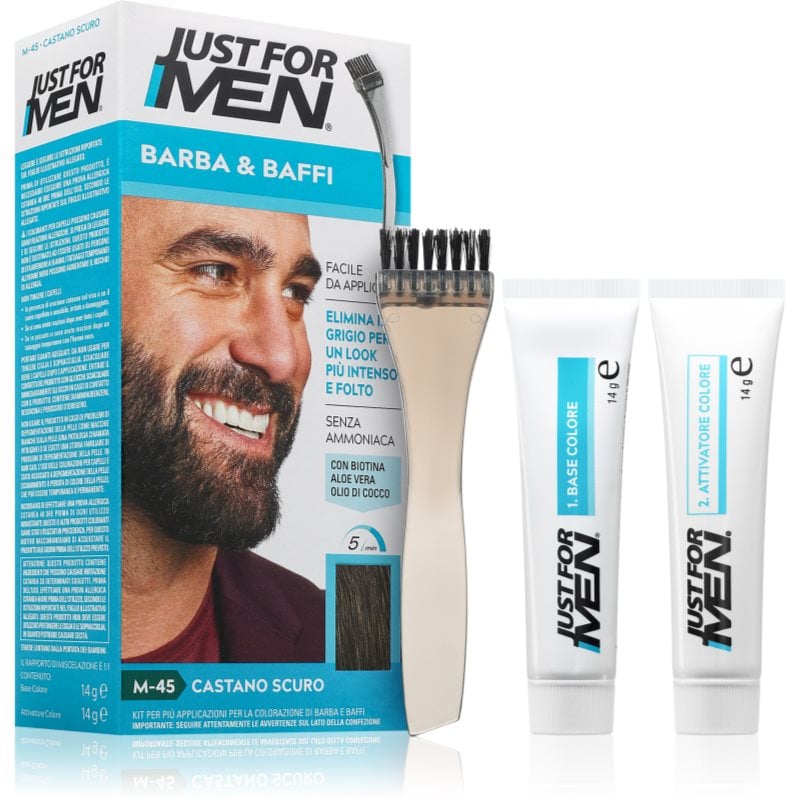 Just for Men Men Moustache & Beard боя за брада за прикриване на побелелите участъци