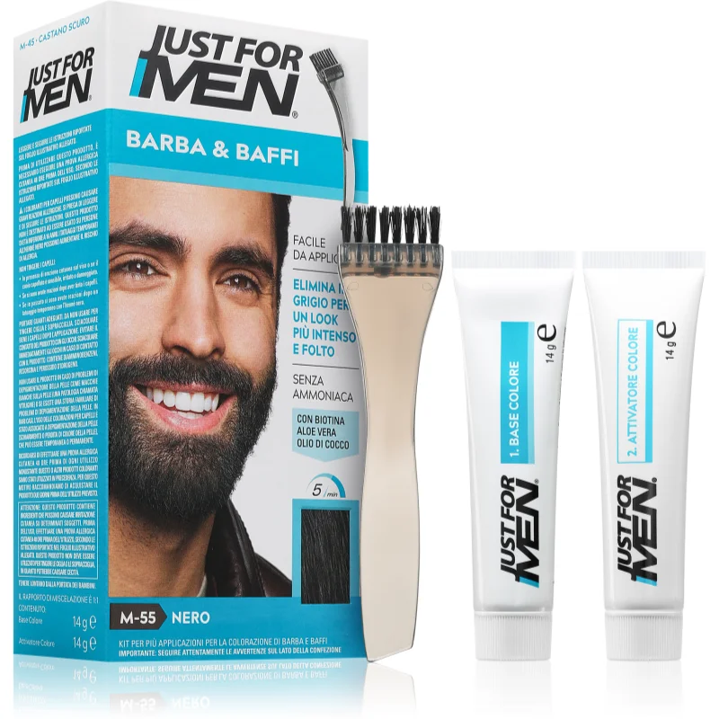Just for Men Men Moustache & Beard боя за брада за прикриване на побелелите участъци