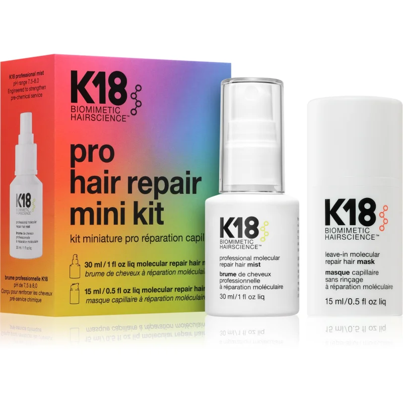 K18 Molecular Repair Mini Kit подаръчен комплект за увредена коса - Комплект - Сравни цени от 1 магазин с безплатна доставка