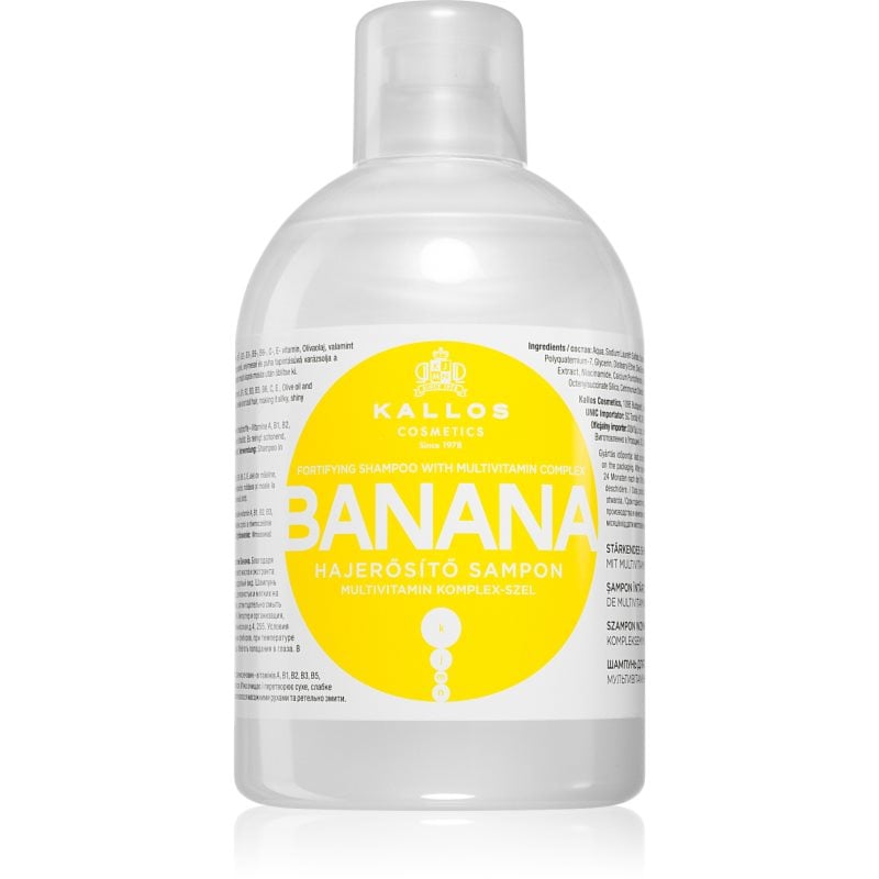 Kallos KJMN Professional Banana подсилващ шампоан с мултивитаминен комплекс