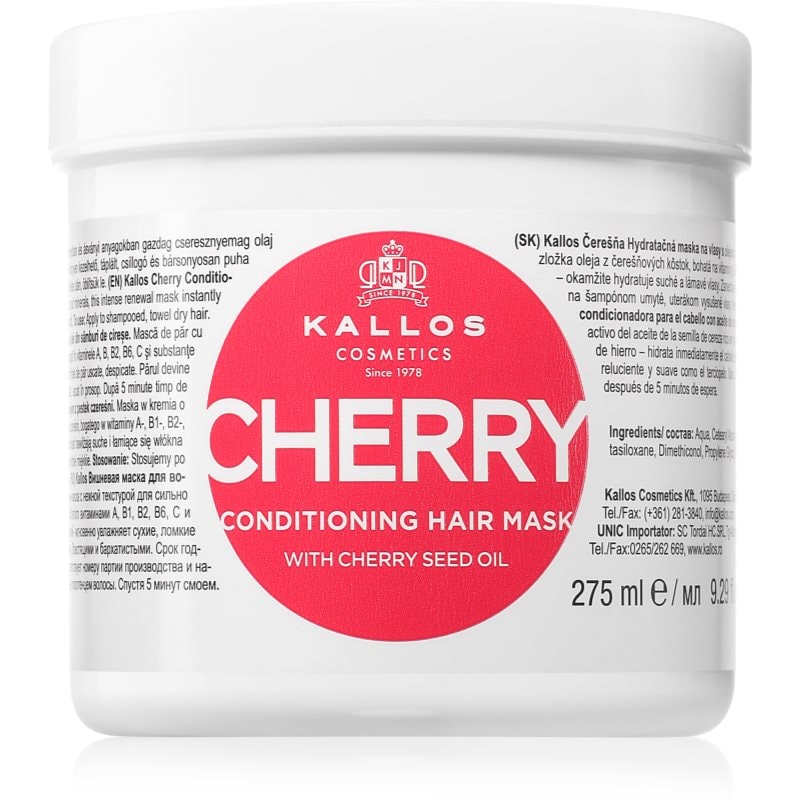 Kallos KJMN Professional Cherry хидратираща маска за увредена коса - Грижа за коса - Сравни цени от 1 магазин с безплатна доставка