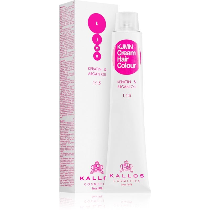 Kallos KJMN Professional Cream Hair Colour Keratin & Argan Oil боя за коса с кератин и арганово масло