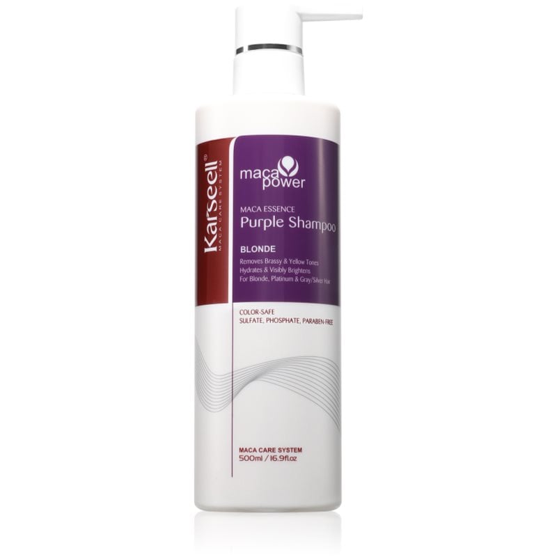 Karseell Purple Shampoo лилав шампоан неутрализиращ жълтеникавите оттенъци