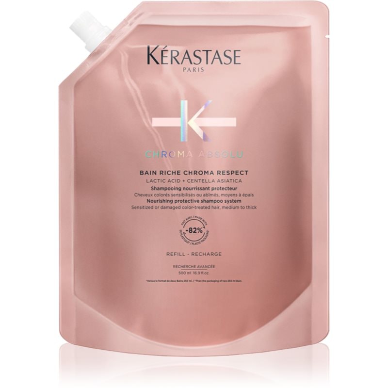 Kérastase Kérastase Chroma Absolu Bain Riche Chroma Respect подхранващ шампоан за ядисана коса Refill - Унисекс парфюм 500мл - Сравни цени от 1 магазин с безплатна доставка