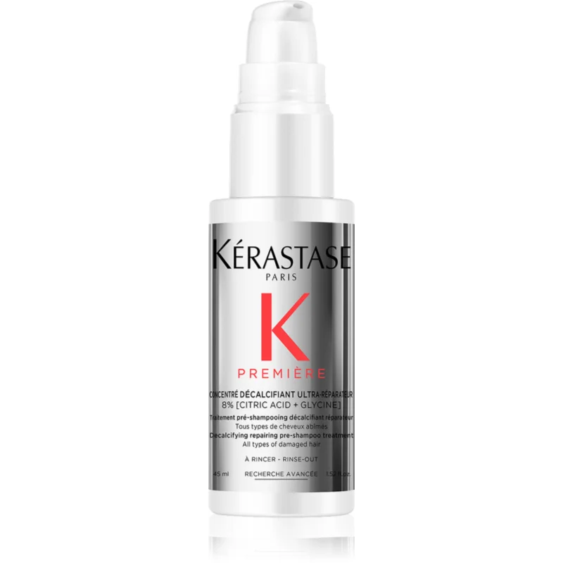 Kérastase Première Concentré Décalcifiant Ultra-Réparateur грижа за използване преди нанасянето на шампоан за увредена коса