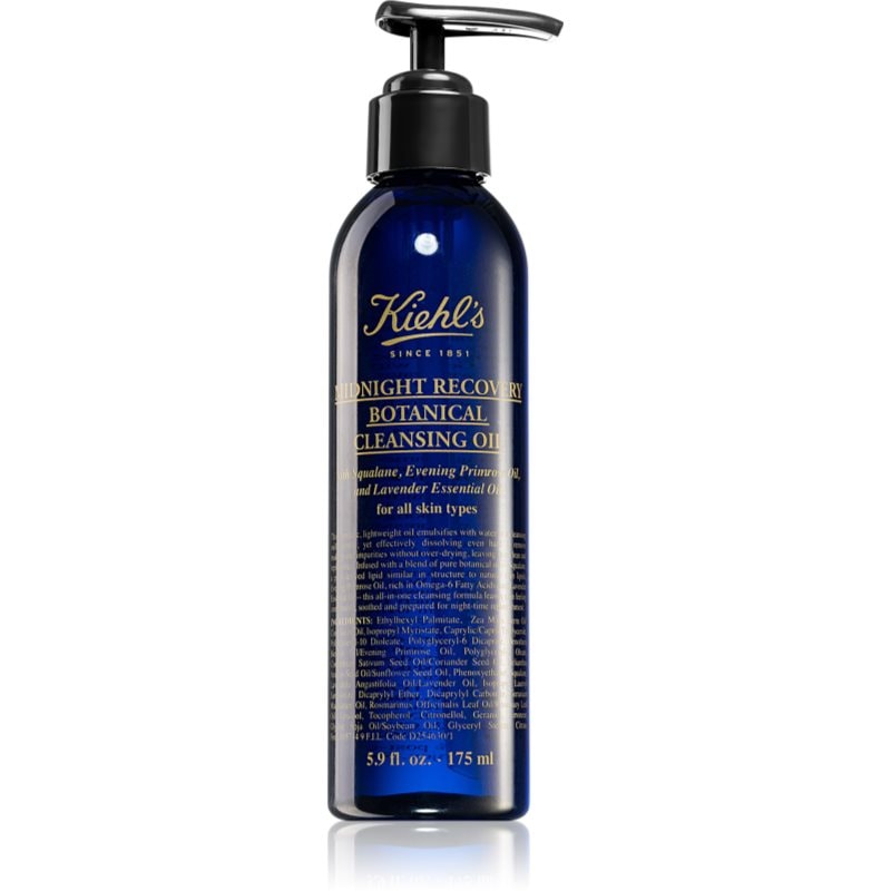 Kiehl's Kiehl's Midnight Recovery Botanical Cleansing Oil олио за премахване на грим за всички видове кожа, включително и чувствителна - Унисекс парфюм 175мл - Сравни цени от 1 магазин с безплатна доставка