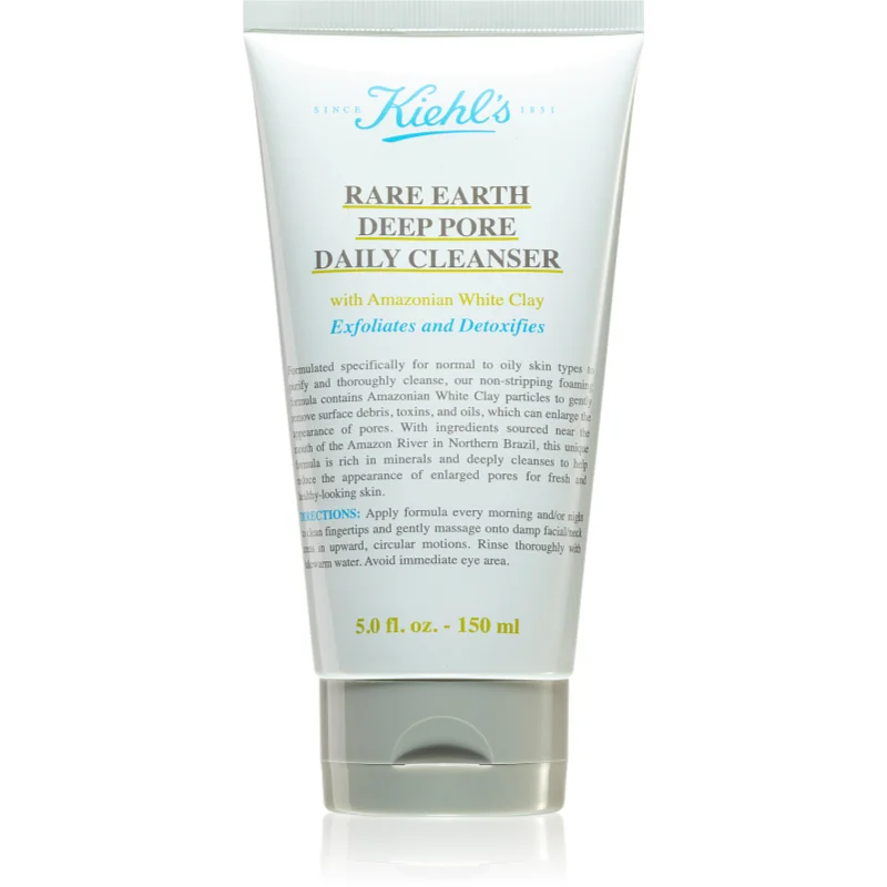 Kiehl's Rare Earth Deep Pore Daily Cleanser детоксикиращ почистващ крем за стягане на порите - Грижа за лице - Сравни цени от 1 магазин с безплатна доставка
