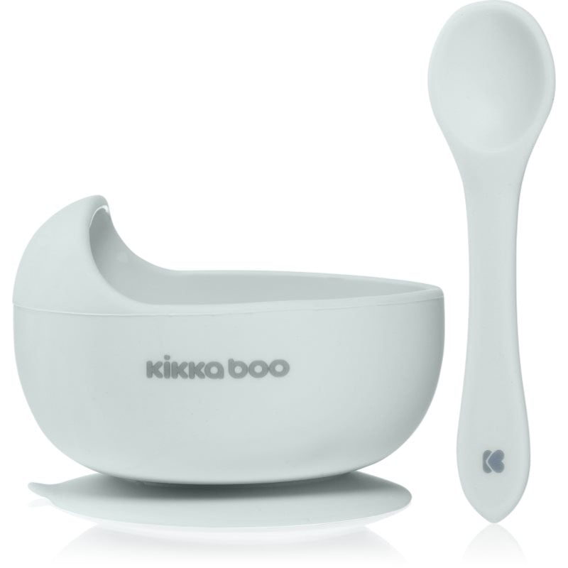 Kikkaboo Silicone Bowl with Spoon силиконова купичка с лъжичка 4 m+ Blue