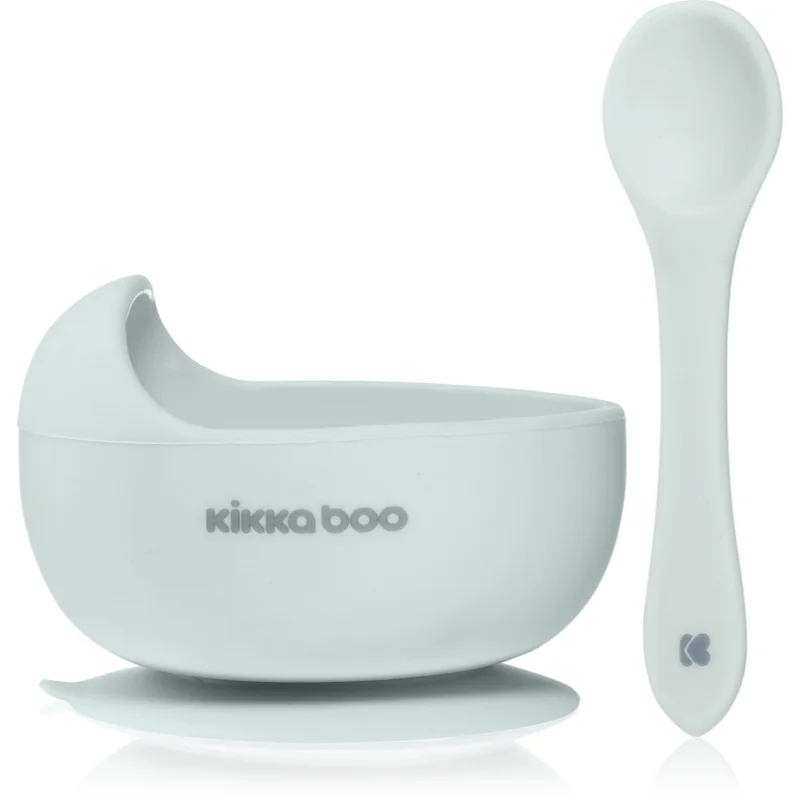 Kikkaboo Silicone Bowl with Spoon силиконова купичка с лъжичка 4 m+ Blue - За деца - Сравни цени от 1 магазин с безплатна доставка
